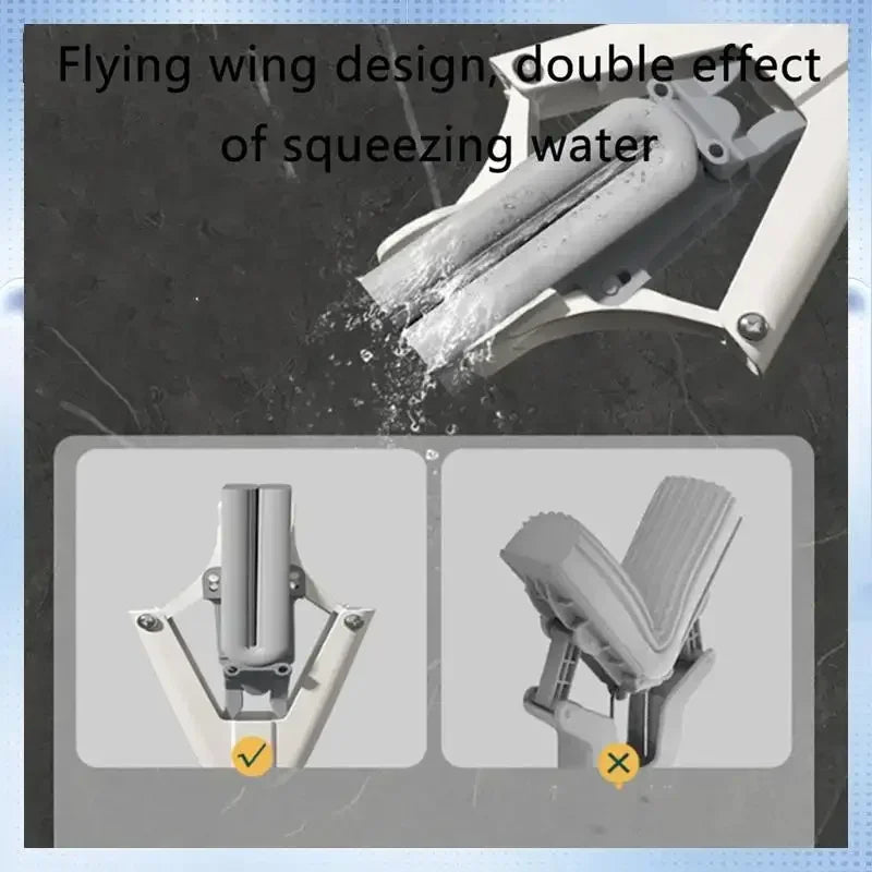 Portable Mini Mop with Self-Squeeze Technology Super Absorbent Handheld Sponge Mop