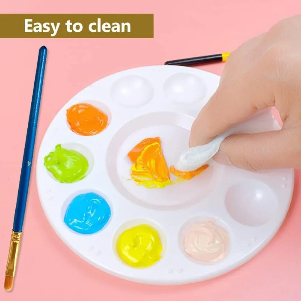 Plastic White Paint Palettes 15-Pack for Students