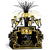 Black and Gold Pack of 12 Hollywood Tabletop Centerpieces Party Decors 13"