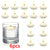 6 PCS Floating Candles Unscented for Bathtub and Party (White)