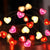 10FT Valentine's Day Heart 30 LEDs Lights Battery Operated with 8 Modes and Timer