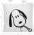 Classic Snoopy White/Black Furry Decorative Nursery Throw Pillow