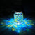 Mosaic Solar Lanterns Outdoor Hanging Lights Waterproof Solar Night Lights, Cool Blue