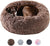 Dog Bed Round Donut Washable Dog Bed 27", Khaki, Medium Size