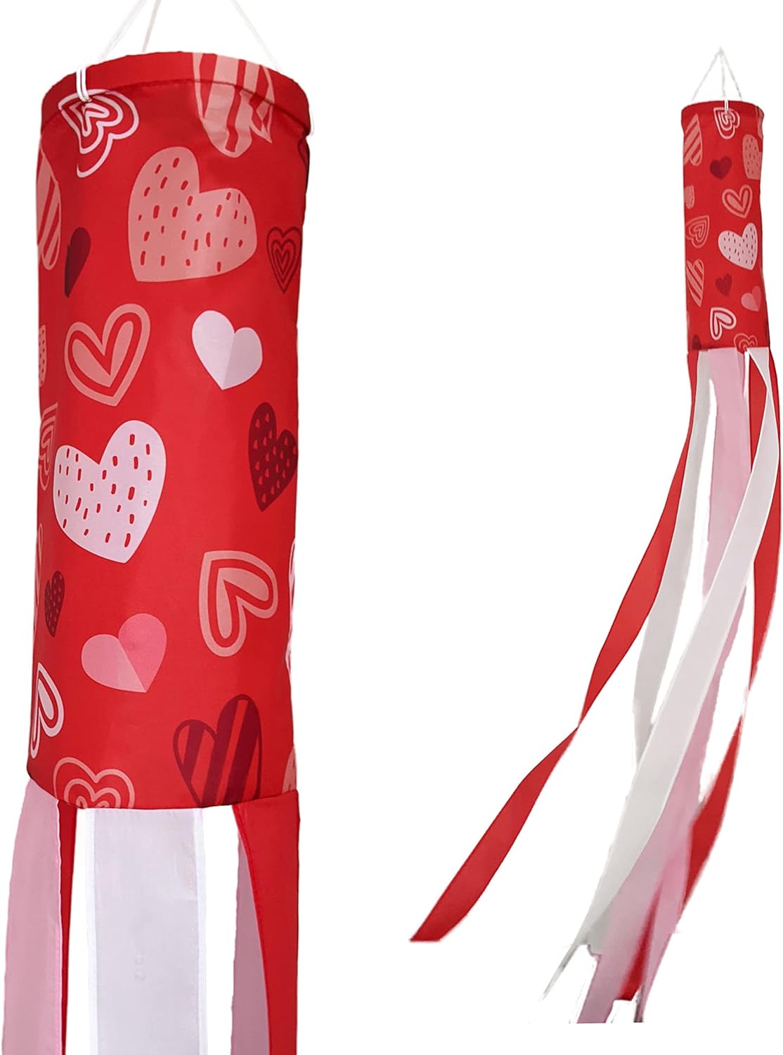 Valentine Hearts Windsock 60" Durable Outdoor Hanging Holiday Decoration