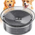 2L Dog Water Bowl Slow Drinking Dog Bowl for Large Dogs Splash Proof Vehicle Carried Travel (Gray)