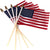 US Handheld Flags, Pack of 100, 4 x 6 Inch Golden Spear Tip