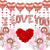 Valentines Day Balloons, Happy Valentine's Day Party Decorations Include I Love You Balloons