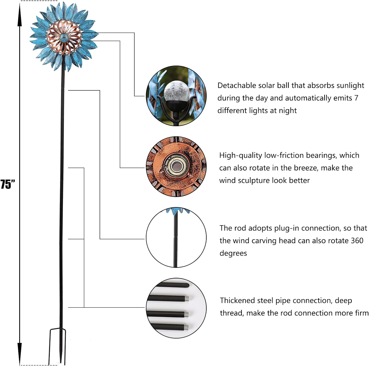 Wind Spinners Garden Metal Wind Spinner Gift