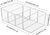 Clear Plastic Food Storage Organizer Bins 8 Pack, 4 Compartment Holder for Packets, Snacks, Pouches, Spice Packets