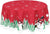 Christmas Tablecloth Round 60" Cute Snowman and Pine Table Cloth Round Tables for Christmas Decor, Red