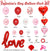 Valentine's Day Balloon Garland Arch Kit 260 Pieces, 42" Love Foil Balloons for Valentine's Day
