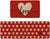 Red Love Heart Valentine's Day Kitchen Mats Set of 2 (17" x 29"  and 17" x 47")