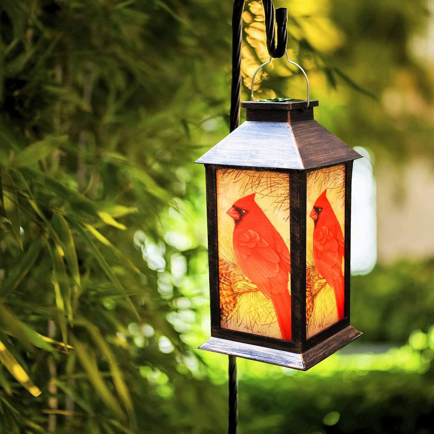 Solar Outdoor Hanging Lanterns, Waterproof LED Solar Cardinal Lights