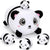 Valentines Gift Panda Stuffed Animal with 4 Panda Plush Babies