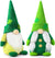 St. Patrick's Day Gnome Set of 2 Elf Dwarf Scandinavian Folklore Household Ornaments