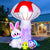 Build-in LED Easter Inflatable Bunny 6FT with Giant Mushroom and Colorful Eggs Outdoor Decorations