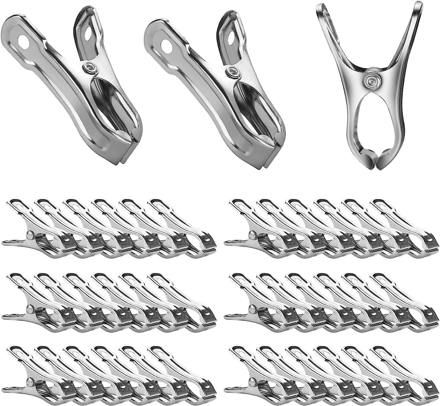 Garden Clips 40 Pieces Stainless Steel Greenhouse Heavy Duty Clamps