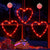 3 Pack Valentines Day Window Lights Decorations with Timer, Battery Powered Hanging Red