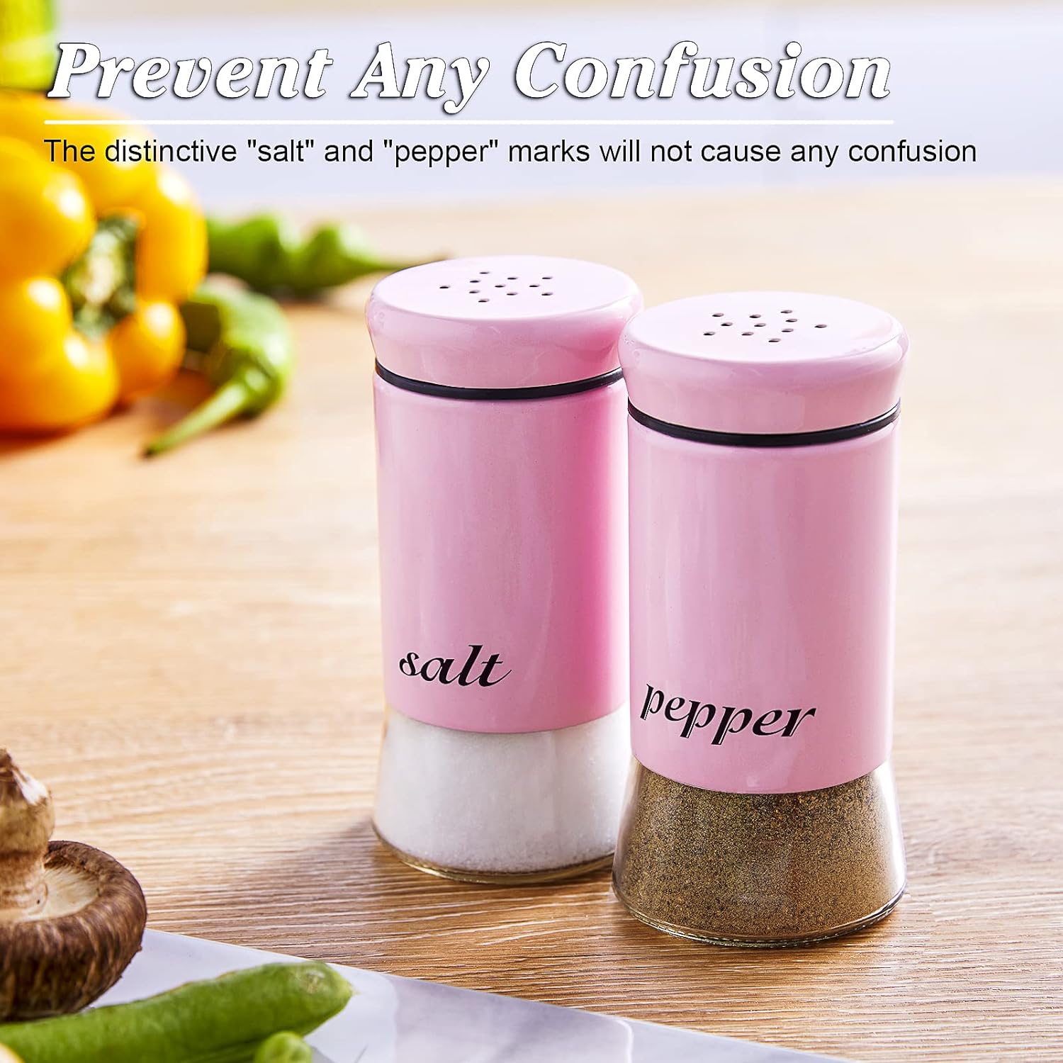 Salt and Pepper Set Kitchen Accessories (5oz, Pink)