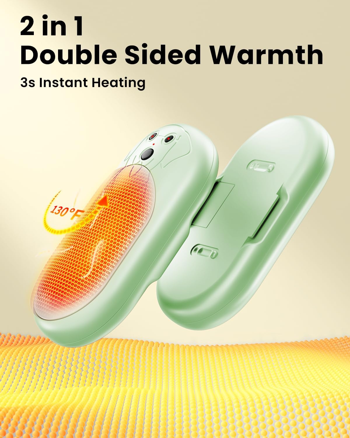 Electric Hand Warmers 2 Pack, Rechargeable 6000Mah Portable Hand Warmer Battery Operated Hand Warmers