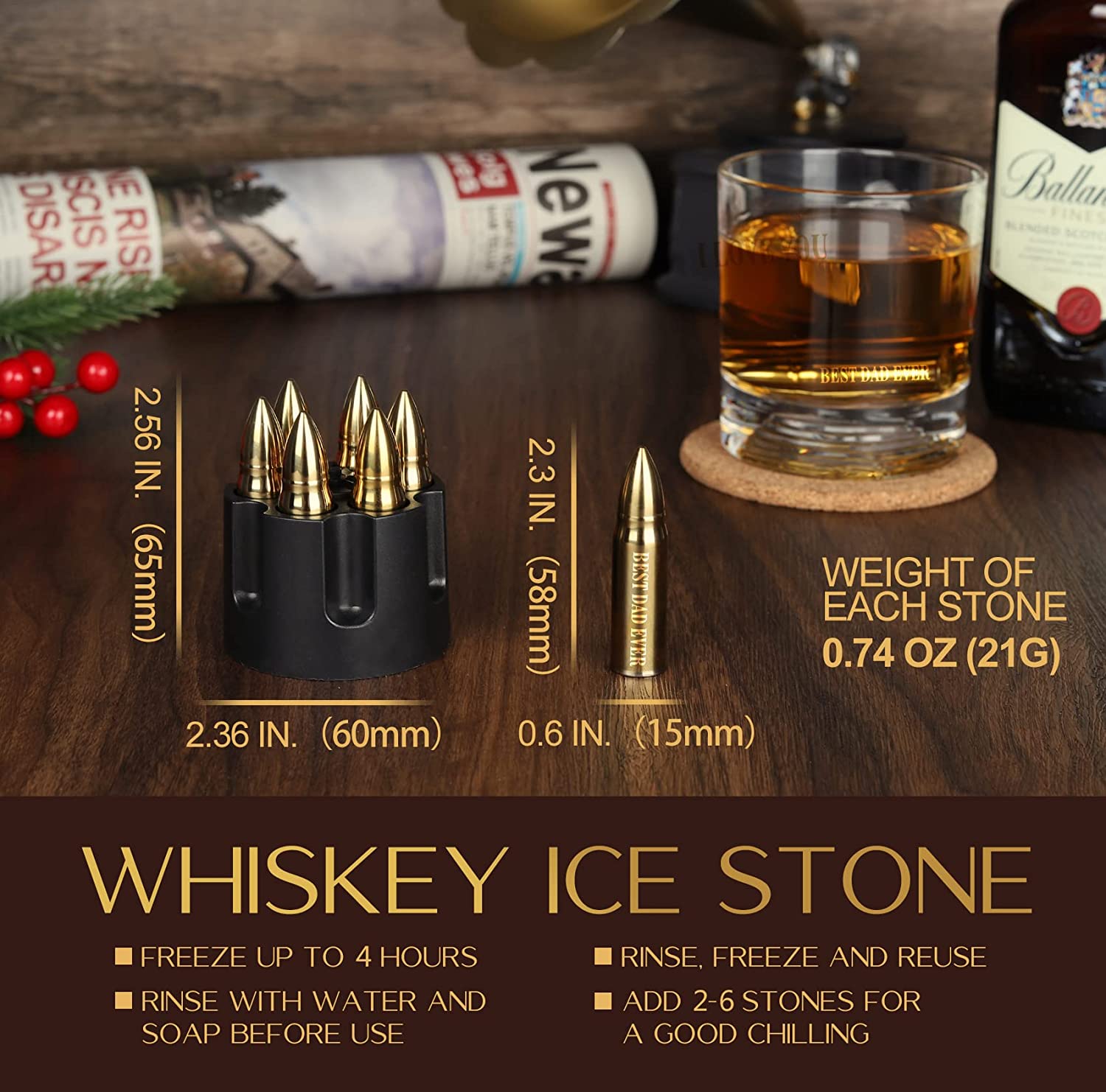 Gifts for Dad Unique Gift Ideas Drink Ice Stone Colds