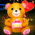 4.6FT Inflatables Bear Outdoor Decorations with Heart LED Lighted