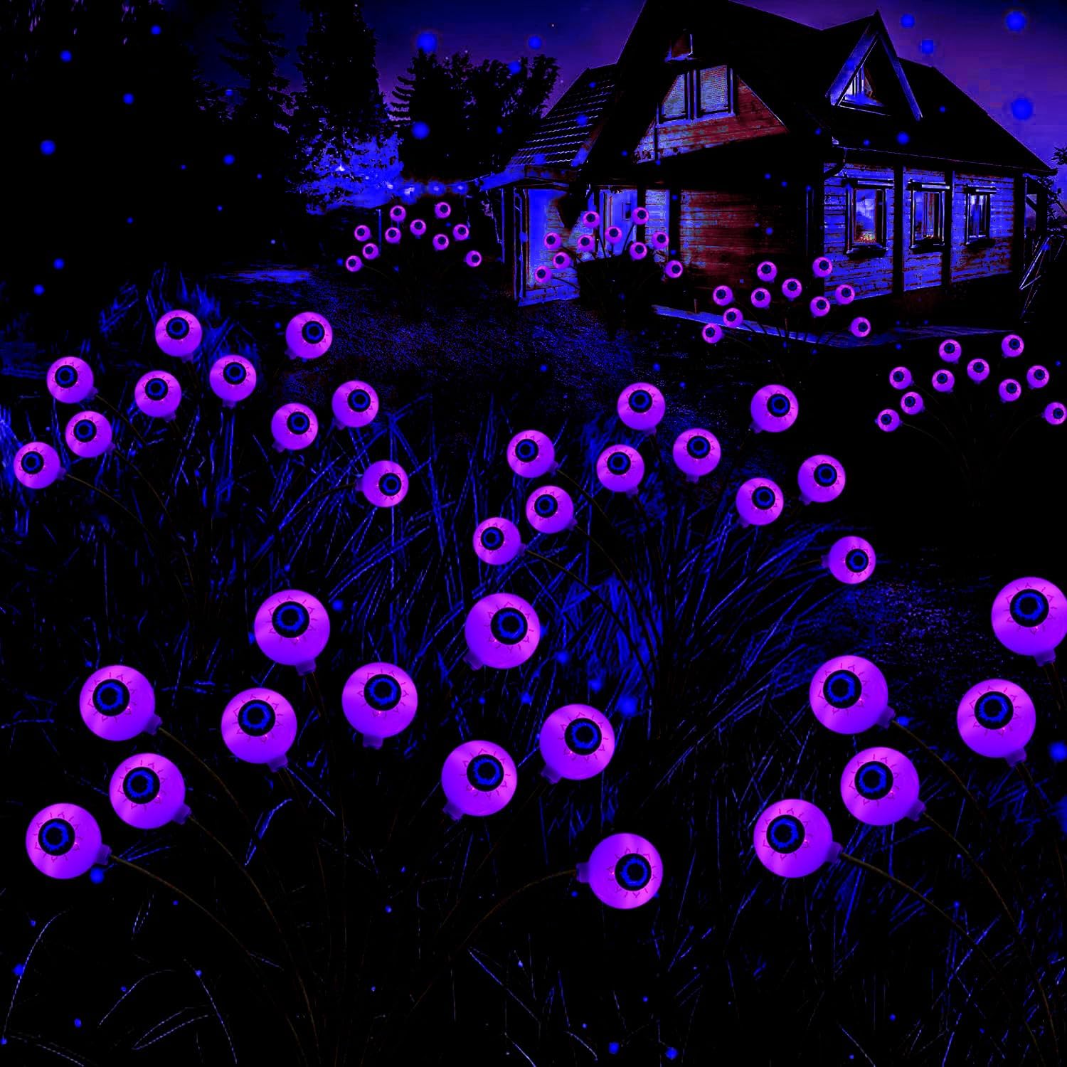 Halloween Eyeball Pathway Lights 2 Packs, Halloween Decorations Outdoor Lights