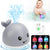 Bathtub Toys Whale Spray Water Light Up Baby Bath Toys, Gray