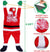 Christmas Hanging Santa Claus 4.92 FT Outdoor Decoration for Gutter or Roof