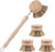 Bamboo Scrub Brush Hard Brush with 4 Replacement Heads For Cleaning Kitchen Utensils