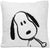 Classic Snoopy White/Black Furry Decorative Nursery Throw Pillow