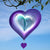 Wind Spinner Purple-Green Gradient Love Heart 3D Metal Hanging Wind Spinners (Purple/Green Gradient)