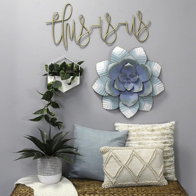 Stratton Home &quot;This is Us&quot; Metal Wall Decor Gold