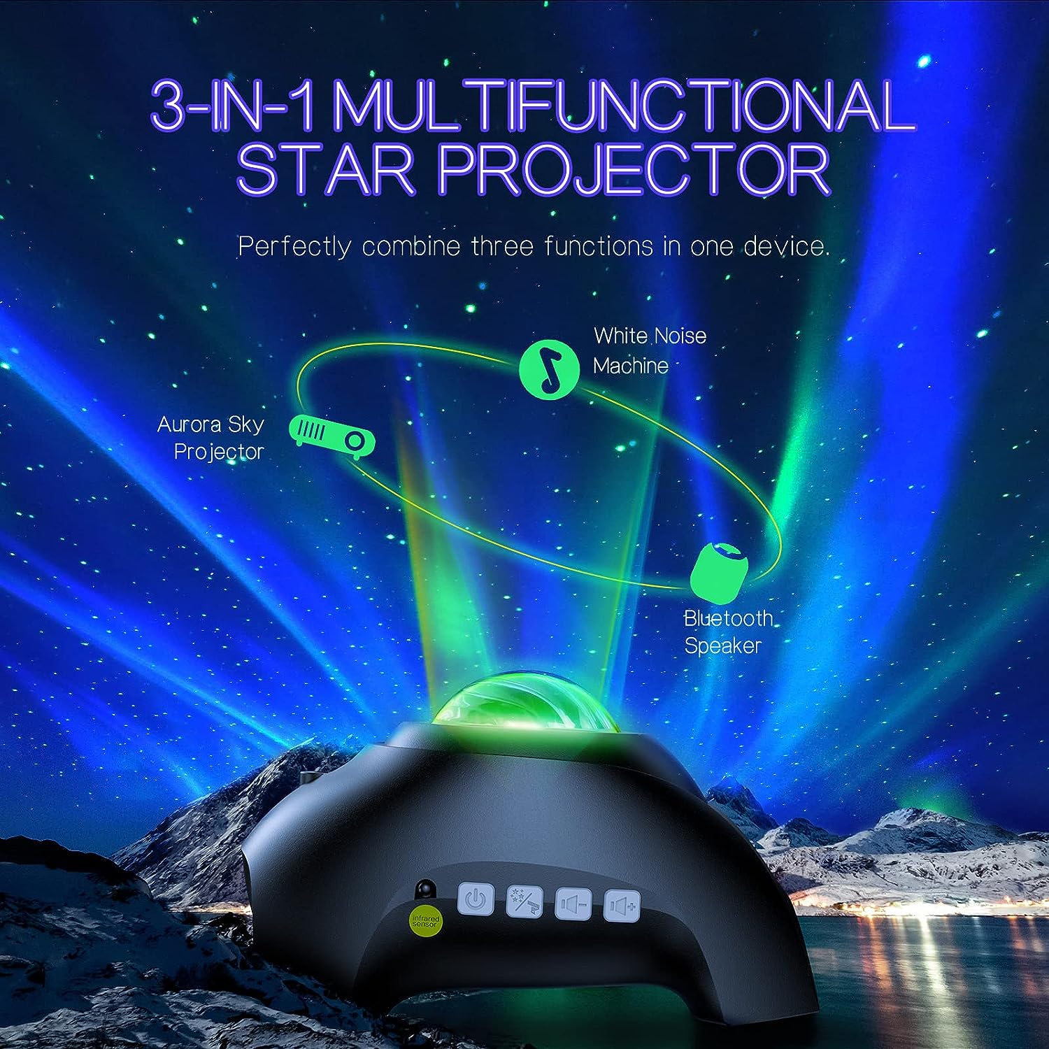 Galaxy Night Lights LED Star Projector with 33 Light Effects