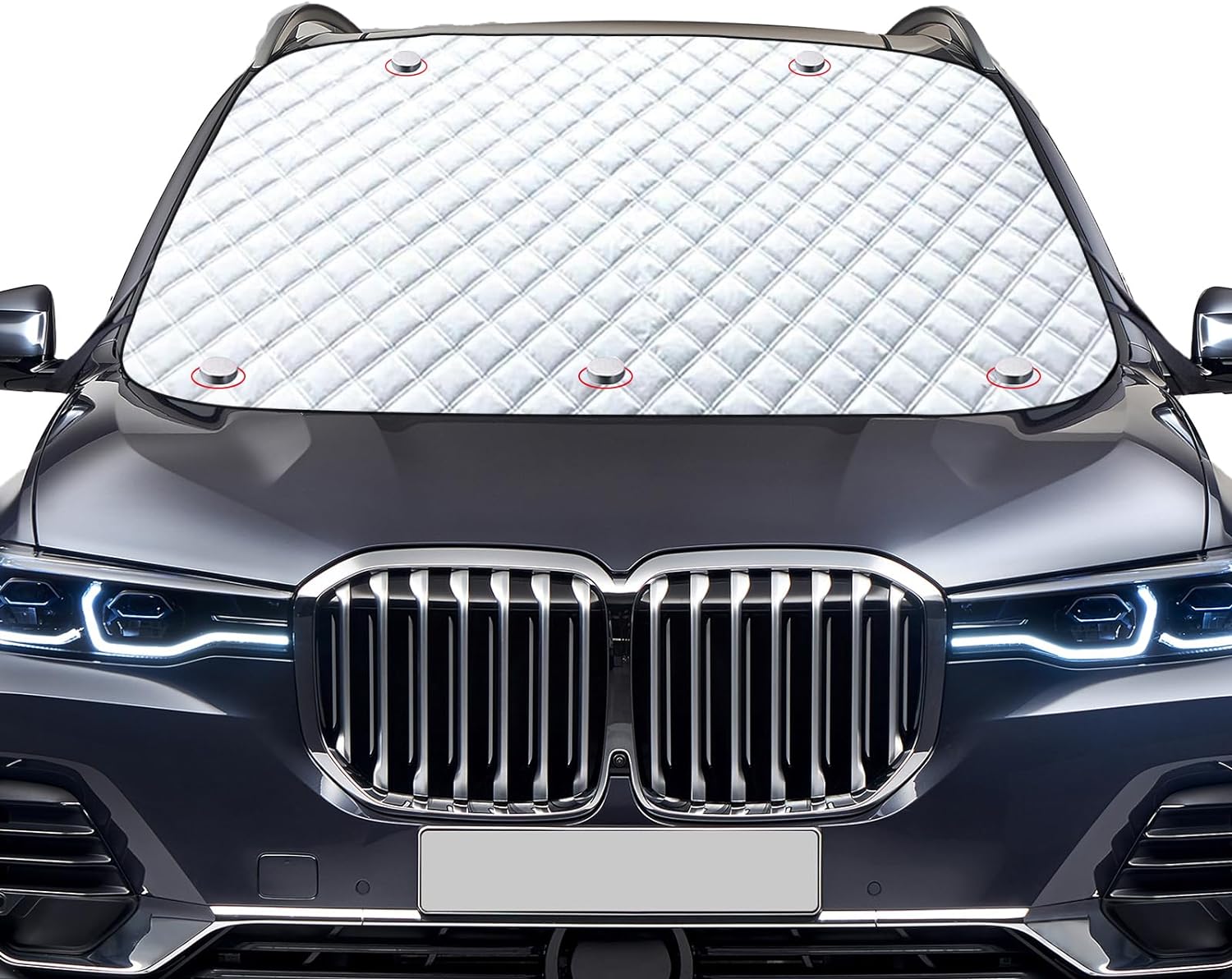 Snow Cover Windshield (75"x51.2") Cover 4-Layer Protection with Strong Magnetic Edge