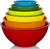 Rainbow Mixing Bowls Set of 6 for Kitchen, Ideal for Baking, Prepping, Cooking and Serving Food