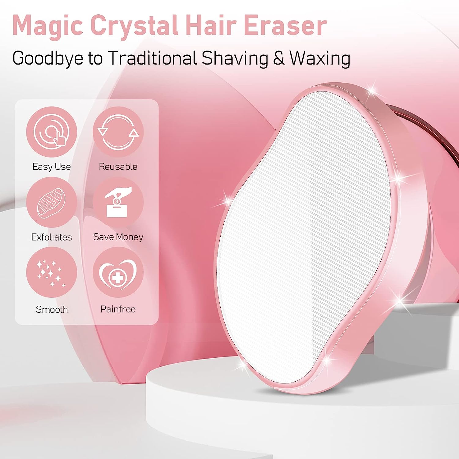 Magic Hair Eraser for Back Arms Legs (Pink)