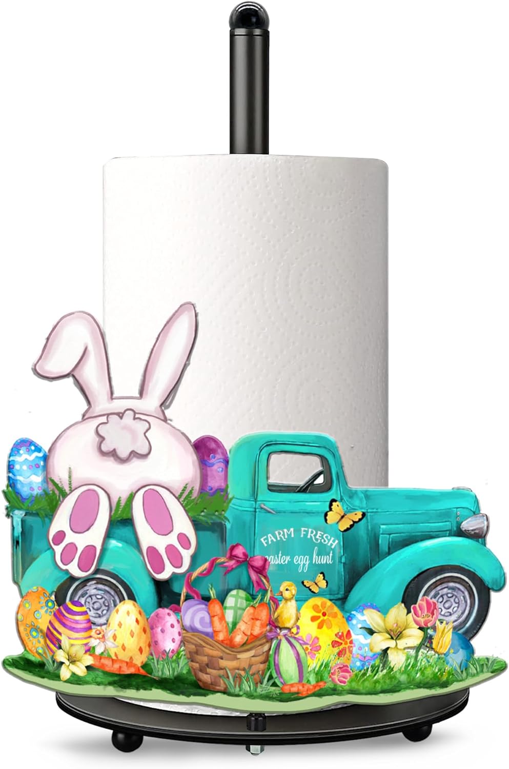 Easter Paper Towel Holder Accessories Paper Towel Holder Stand for Home Large Metal Towel