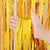 3 Pack Gold Foil Fringe Backdrop Curtains 3.3x8.2ft - Reusable Decor for Parties & Events