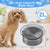 2L Dog Water Bowl Slow Drinking Dog Bowl for Large Dogs Splash Proof Vehicle Carried Travel (Gray)