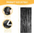 3 Pack Black Foil Fringe Curtains Party Door Streamers, 3.2ft x 8.2ft