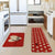 Red Love Heart Valentine's Day Kitchen Mats Set of 2 (17" x 29"  and 17" x 47")