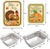 Thanksgiving Aluminum Food Containers Disposable Lids 24 Pieces Thanksgiving Leftover Containers with Lids