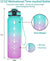 Water Bottle with Time Marker 32 Ounces - Green/Purple Gradient