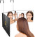 360 Trifold Barber Mirrors 3 Sided Makeup Mirror Used for Hair Coloring, Braiding, DIY Haircut Tool are Good Gifts (Black Without LED)