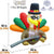 Inflatable Turkey 3.5FT Light Up Fall Turkey Soldier Blow up Thanksgiving Decor