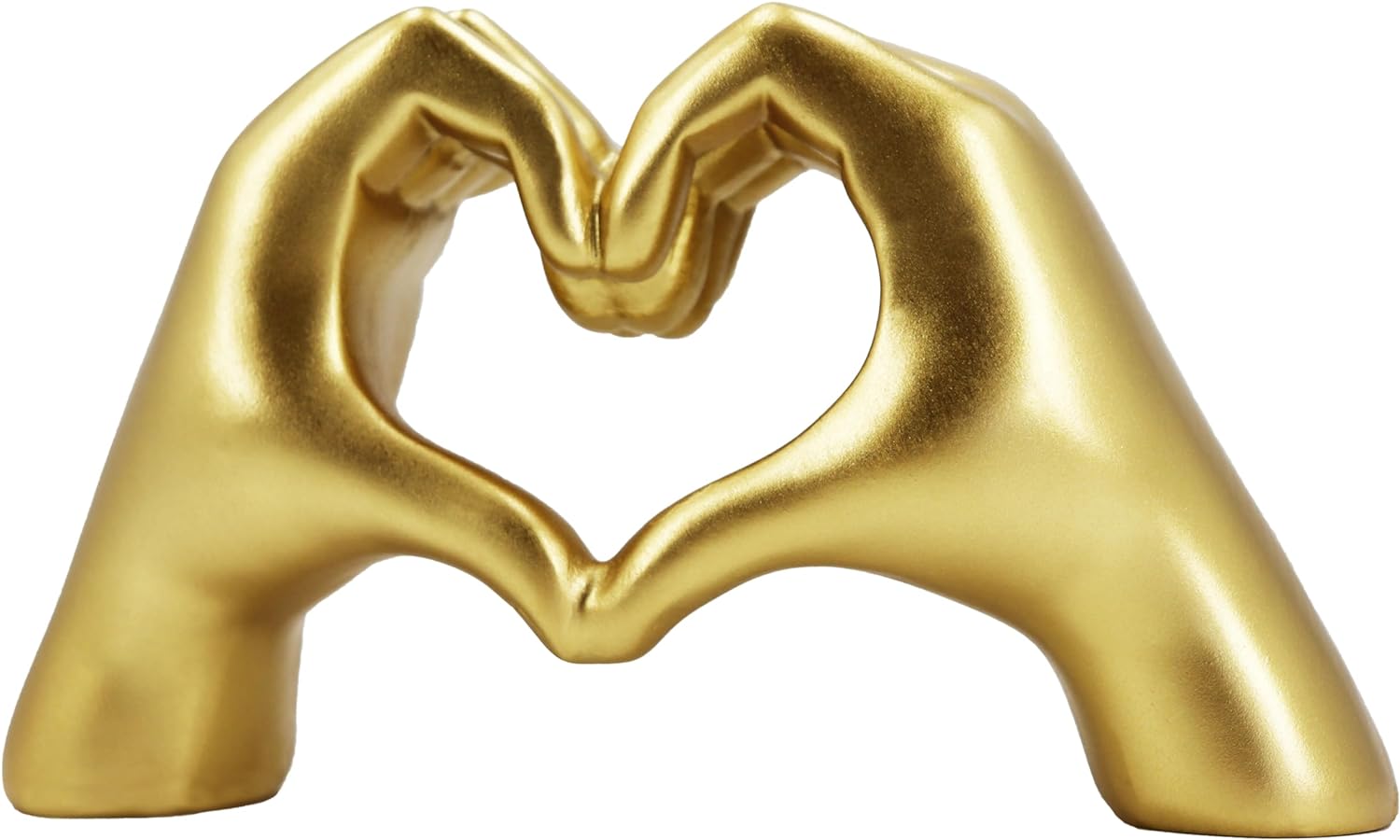 Love Home Decor for Living Room, Gold Heart Hands Statue for Shelf, Gold