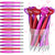 Heart Shaped Valentine's Day Pens Heart Ballpoint Pens 48 Pieces (Red, Pink, Purple, XOXO, LOVE)