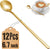 Coffee Spoons Set of 12, 6.7" Gold Tea Espresso Spoons Long Handle